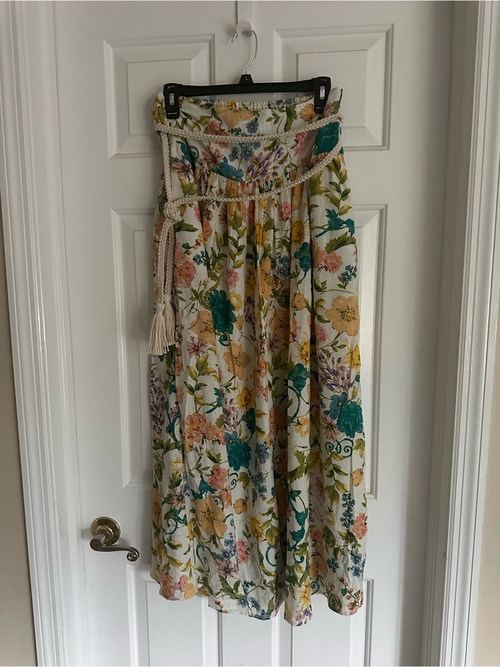 Rachel Zoe Floral Off-Shoulder Maxi Skirt Set in Yellow, Teal and Pink - Picture 5 of 5